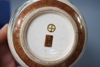 A Japanese Satsuma pottery bowl, Meiji period. 11cm diameter